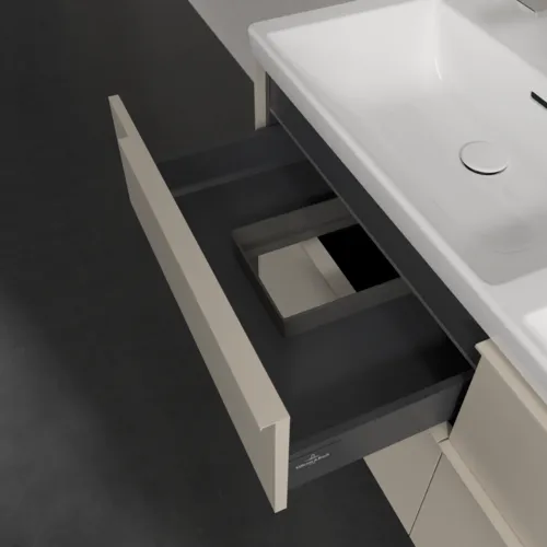 Bild von VILLEROY BOCH Subway 3.0 Waschbeckenunterschrank, mit Beleuchtung, 4 Auszüge, 1272 x 576 x 478 mm, Cashmere Grey #C568L2VN