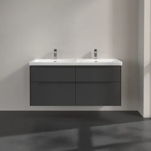 Obrázek VILLEROY BOCH Subway 3.0 Vanity unit, s osvětlením, 4 výsuvy, 1272 x 576 x 478 mm, grafitová barva #C568L2VR