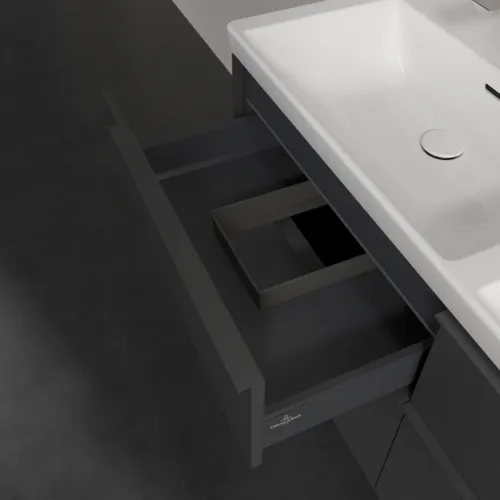 Obrázek VILLEROY BOCH Subway 3.0 Vanity unit, s osvětlením, 4 výsuvy, 1272 x 576 x 478 mm, grafitová barva #C568L2VR