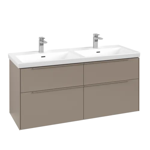 Зображення з  VILLEROY BOCH Subway 3.0 Vanity unit, with lighting, 4 pull-out compartments, 1272 x 576 x 478 mm, Taupe #C568L2VM
