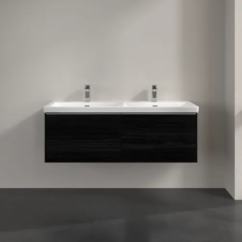 VILLEROY BOCH Subway 3.0 Waschbeckenunterschrank, 2 Auszüge, 1272 x 429 x 478 mm, Black Oak #C56700AB, Bild 3
