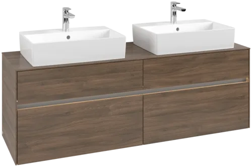 Picture of VILLEROY BOCH Collaro Vanity unit, with lighting, 4 pull-out compartments, 1600 x 548 x 500 mm, Arizona Oak / Arizona Oak #C137B0VH