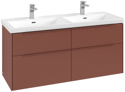 Picture of VILLEROY BOCH Subway 3.0 Vanity unit, 4 pull-out compartments, 1272 x 576 x 478 mm, Wine Red #C56802AH