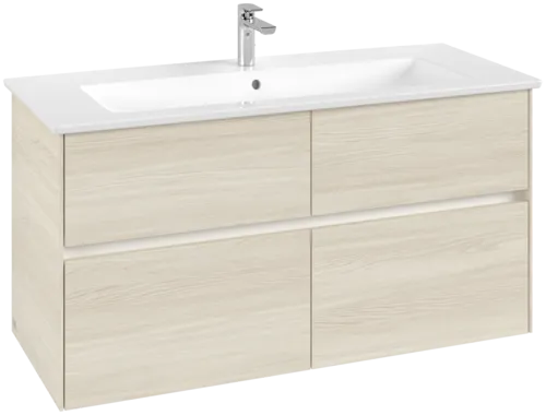 Obrázek VILLEROY BOCH Collaro Vanity unit, with lighting, 4 pull-out compartments, 1161 x 610 x 480 mm, White Oak #C146B0AA