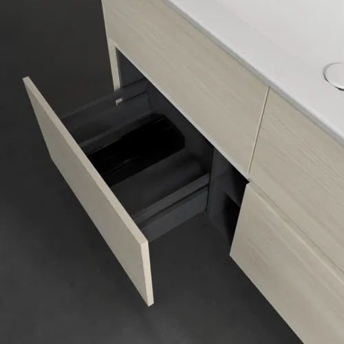 VILLEROY BOCH Collaro Waschbeckenunterschrank, mit Beleuchtung, 4 Auszüge, 1161 x 610 x 480 mm, White Oak #C146B0AA, Bild 7