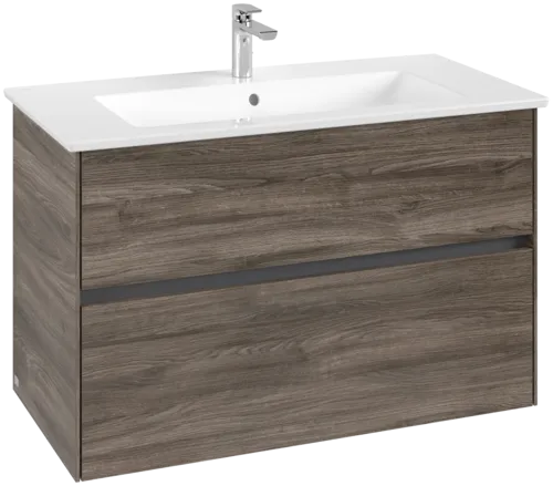 Picture of VILLEROY BOCH Collaro Vanity unit, 2 pull-out compartments, 961 x 610 x 480 mm, Stone Oak #C14500RK