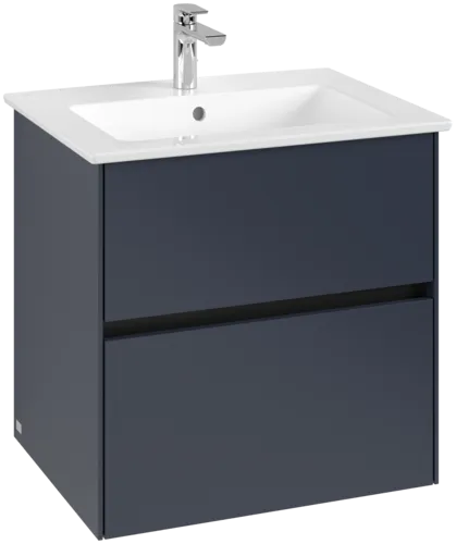 Picture of VILLEROY BOCH Collaro Vanity unit, with lighting, 2 pull-out compartments, 611 x 610 x 480 mm, Marine Blue #C143B0VQ