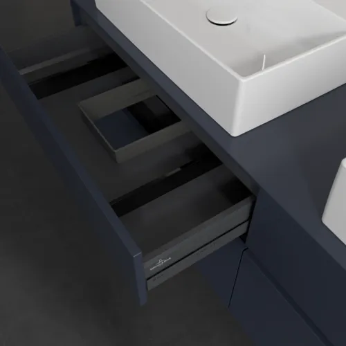 Bild von VILLEROY BOCH Collaro Waschbeckenunterschrank, mit Beleuchtung, 4 Auszüge, 1600 x 548 x 500 mm, Marine Blue / Marine Blue #C137B0VQ