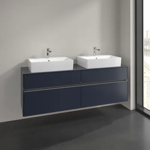 Bild von VILLEROY BOCH Collaro Waschbeckenunterschrank, mit Beleuchtung, 4 Auszüge, 1600 x 548 x 500 mm, Marine Blue / Marine Blue #C137B0VQ