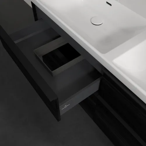 Bild von VILLEROY BOCH Subway 3.0 Waschbeckenunterschrank, 4 Auszüge, 1272 x 576 x 478 mm, Black Oak #C56801AB