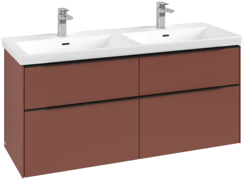 Picture of VILLEROY BOCH Subway 3.0 Vanity unit, 4 pull-out compartments, 1272 x 576 x 478 mm, Wine Red #C56801AH