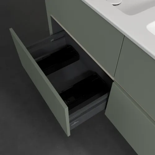 Bild von VILLEROY BOCH Collaro Waschbeckenunterschrank, mit Beleuchtung, 4 Auszüge, 1261 x 610 x 480 mm, Soft Green #C147B0AF