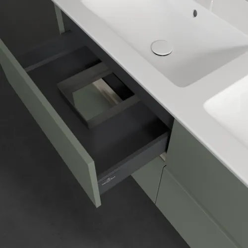 Bild von VILLEROY BOCH Collaro Waschbeckenunterschrank, mit Beleuchtung, 4 Auszüge, 1261 x 610 x 480 mm, Soft Green #C147B0AF