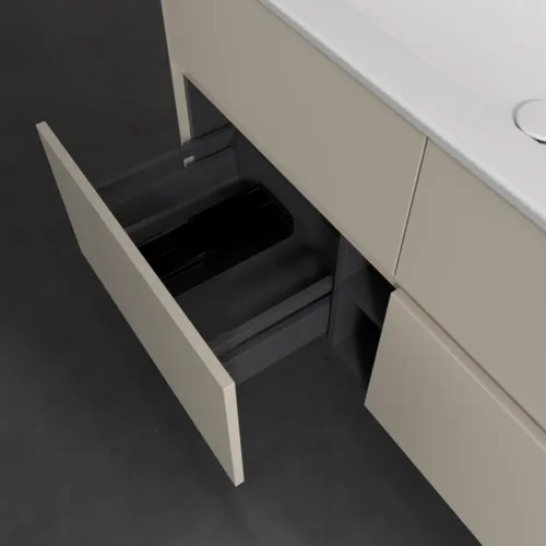 Bild von VILLEROY BOCH Collaro Waschbeckenunterschrank, mit Beleuchtung, 4 Auszüge, 1161 x 610 x 480 mm, Cashmere Grey #C146B0VN