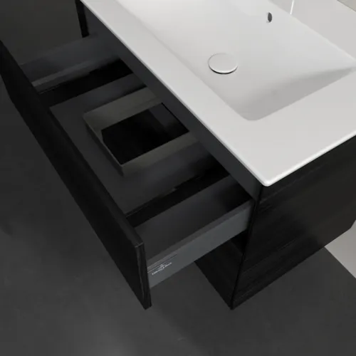 Bild von VILLEROY BOCH Collaro Waschbeckenunterschrank, 2 Auszüge, 761 x 610 x 480 mm, Black Oak #C14400AB