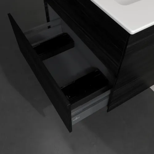 Bild von VILLEROY BOCH Collaro Waschbeckenunterschrank, 2 Auszüge, 761 x 610 x 480 mm, Black Oak #C14400AB