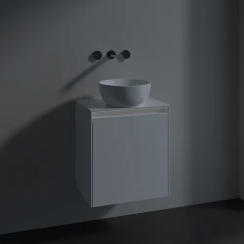 Obrázek VILLEROY BOCH Collaro Vanity unit, with lighting, 1 door, 500 x 548 x 380 mm, Glossy White / Glossy White #C149B0DH
