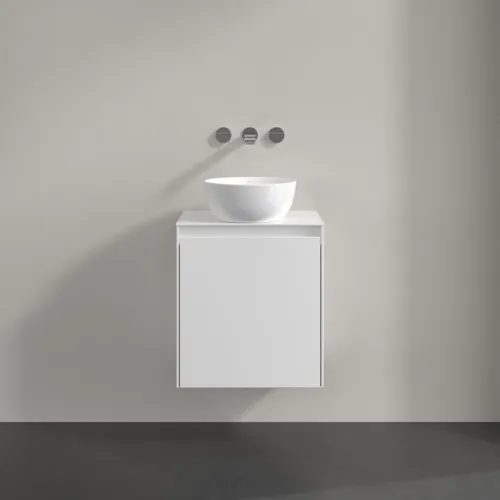 Obrázek VILLEROY BOCH Collaro Vanity unit, with lighting, 1 door, 500 x 548 x 380 mm, Glossy White / Glossy White #C149B0DH