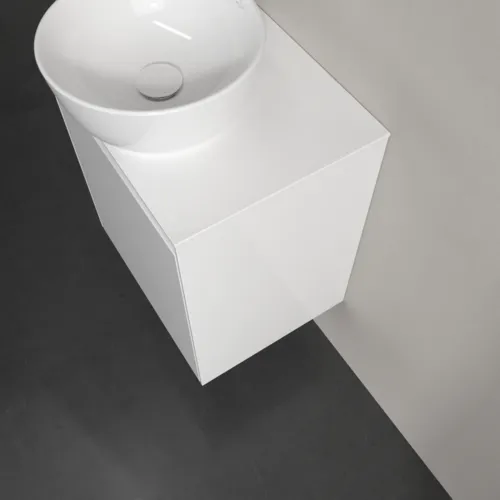Obrázek VILLEROY BOCH Collaro Vanity unit, with lighting, 1 door, 500 x 548 x 380 mm, Glossy White / Glossy White #C149B0DH