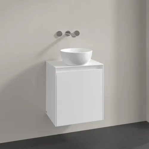 Obrázek VILLEROY BOCH Collaro Vanity unit, with lighting, 1 door, 500 x 548 x 380 mm, Glossy White / Glossy White #C149B0DH