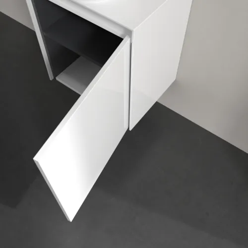 Obrázek VILLEROY BOCH Collaro Vanity unit, with lighting, 1 door, 500 x 548 x 380 mm, Glossy White / Glossy White #C149B0DH