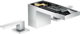 Bild von HANSGROHE AXOR MyEdition 3-Loch Waschtischarmatur 70 mit Push-Open Ablaufgarnitur ohne Platte #47052000 - Chrom
