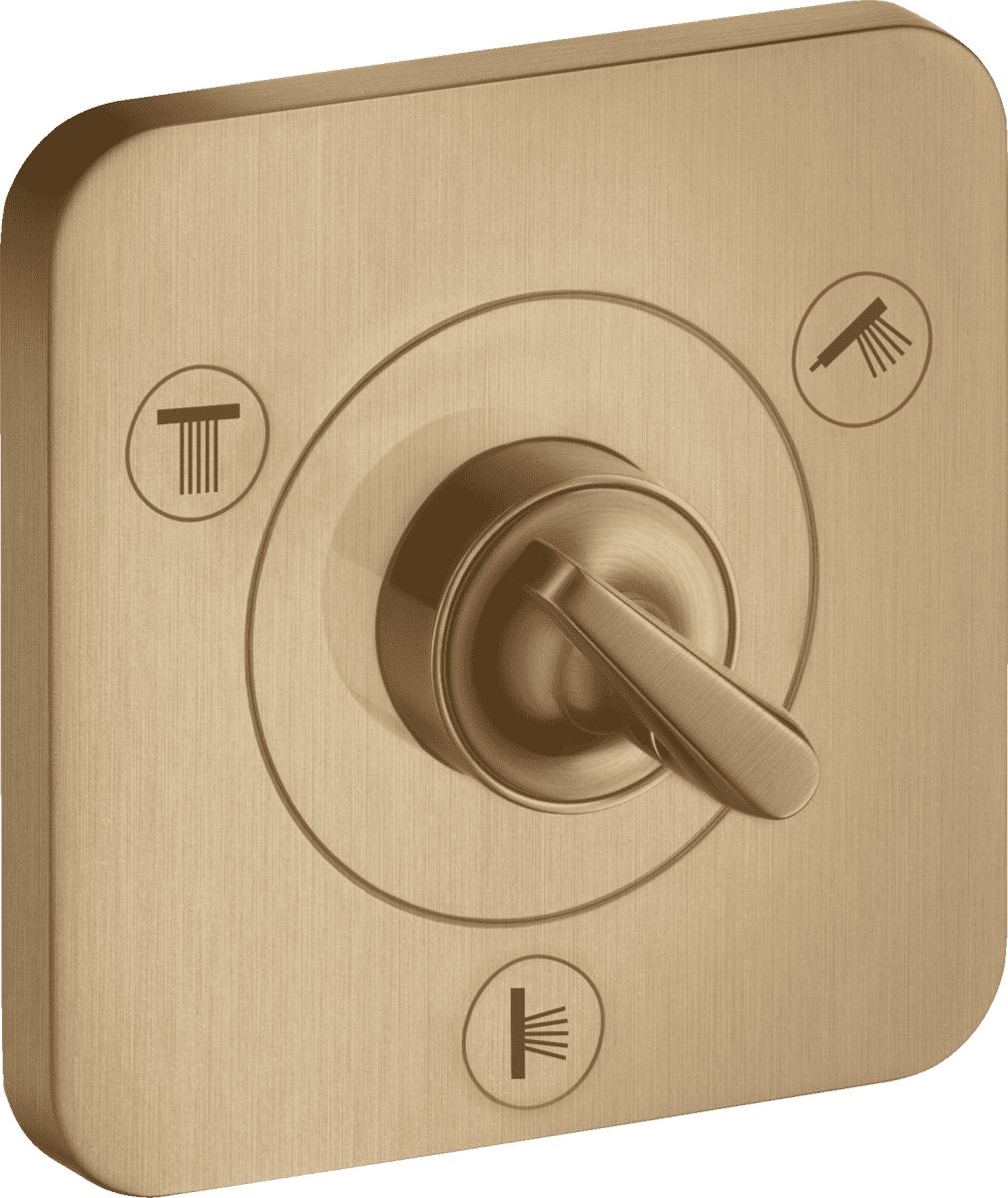 HANSGROHE AXOR Citterio E Ab- und Umstellventil Trio/ Quattro 120/120 Unterputz #36772140 - Brushed Bronze