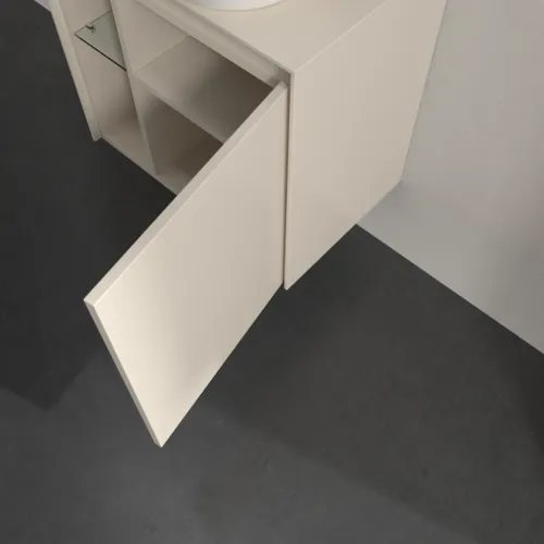 Bild von VILLEROY BOCH Collaro Waschbeckenunterschrank, mit Beleuchtung, 1 Tür, 600 x 548 x 380 mm, Cashmere Grey / Cashmere Grey #C151B0VN