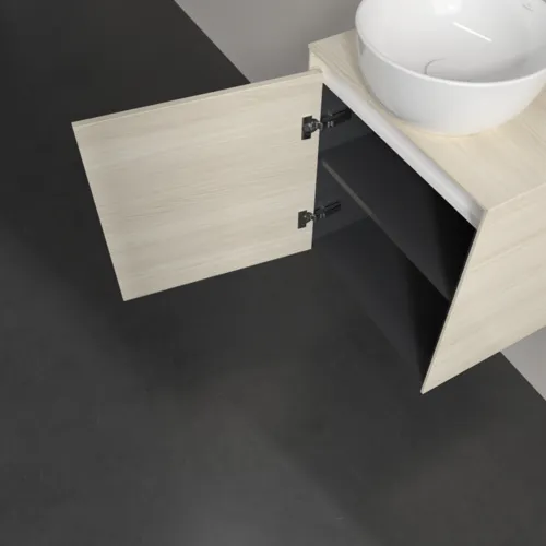 VILLEROY BOCH Collaro Waschbeckenunterschrank, mit Beleuchtung, 1 Tür, 500 x 548 x 380 mm, White Oak / White Oak #C148B0AA, Bild 7