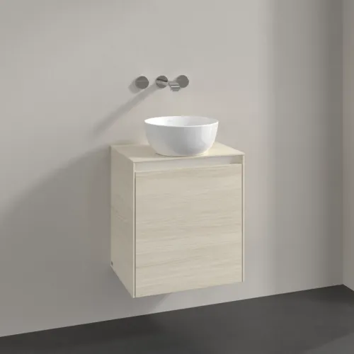 VILLEROY BOCH Collaro Waschbeckenunterschrank, mit Beleuchtung, 1 Tür, 500 x 548 x 380 mm, White Oak / White Oak #C148B0AA, Bild 2