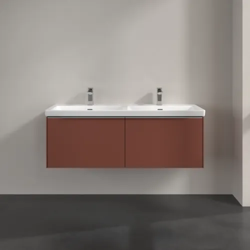 Bild von VILLEROY BOCH Subway 3.0 Waschbeckenunterschrank, 2 Auszüge, 1272 x 429 x 478 mm, Wine Red #C56700AH