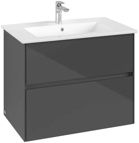 Picture of VILLEROY BOCH Collaro Vanity unit, 2 pull-out compartments, 761 x 610 x 480 mm, Glossy Grey #C14400FP