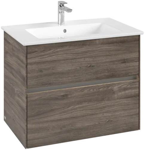 Picture of VILLEROY BOCH Collaro Vanity unit, with lighting, 2 pull-out compartments, 761 x 610 x 480 mm, Stone Oak #C144B0RK