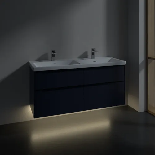 Bild von VILLEROY BOCH Subway 3.0 Waschbeckenunterschrank, mit Beleuchtung, 4 Auszüge, 1272 x 576 x 478 mm, Marine Blue #C568L1VQ