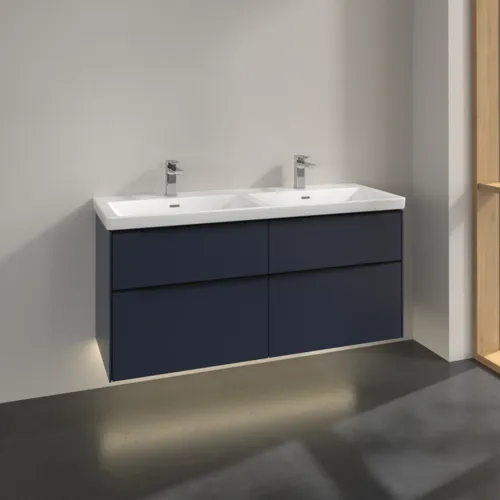 Bild von VILLEROY BOCH Subway 3.0 Waschbeckenunterschrank, mit Beleuchtung, 4 Auszüge, 1272 x 576 x 478 mm, Marine Blue #C568L1VQ