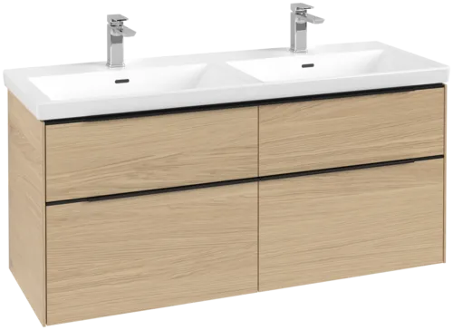 VILLEROY BOCH Subway 3.0 Vanity unit, with lighting, 4 pull-out compartments, 1272 x 576 x 478 mm, Nordic Oak #C568L1VJ resmi