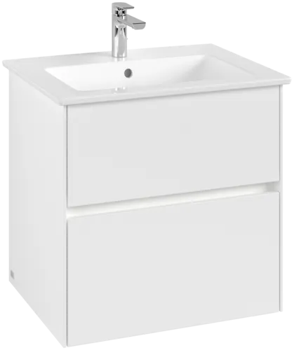 Picture of VILLEROY BOCH Collaro Vanity unit, with lighting, 2 pull-out compartments, 611 x 610 x 480 mm, White Matt #C143B0MS