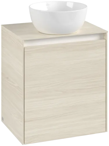 Зображення з  VILLEROY BOCH Collaro Vanity unit, with lighting, 1 door, 500 x 548 x 380 mm, White Oak / White Oak #C149B0AA