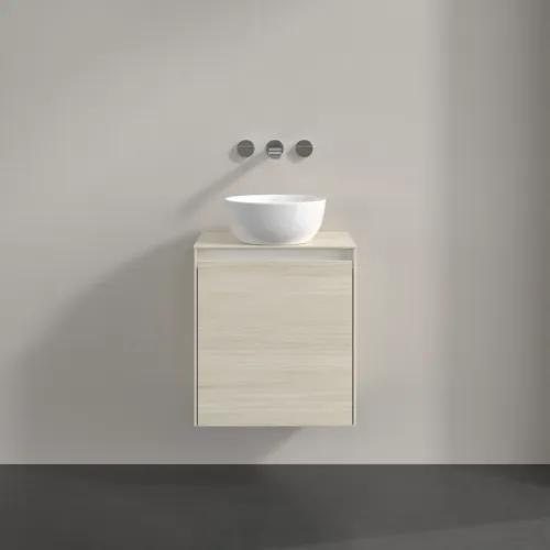 Bild von VILLEROY BOCH Collaro Waschbeckenunterschrank, mit Beleuchtung, 1 Tür, 500 x 548 x 380 mm, White Oak / White Oak #C149B0AA