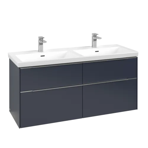 VILLEROY BOCH Subway 3.0 Vanity unit, with lighting, 4 pull-out compartments, 1272 x 576 x 478 mm, Marine Blue #C568L0VQ resmi