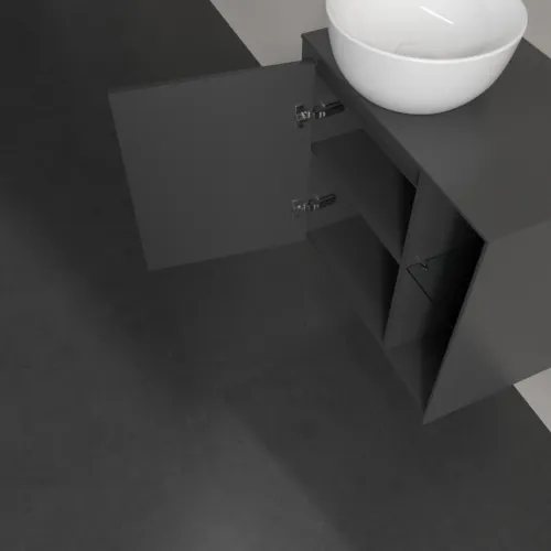 Bild von VILLEROY BOCH Collaro Waschbeckenunterschrank, mit Beleuchtung, 1 Tür, 600 x 548 x 380 mm, Graphite / Graphite #C152B0VR