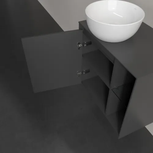 Bild von VILLEROY BOCH Collaro Waschbeckenunterschrank, mit Beleuchtung, 1 Tür, 600 x 548 x 380 mm, Graphite / Graphite #C152B0VR