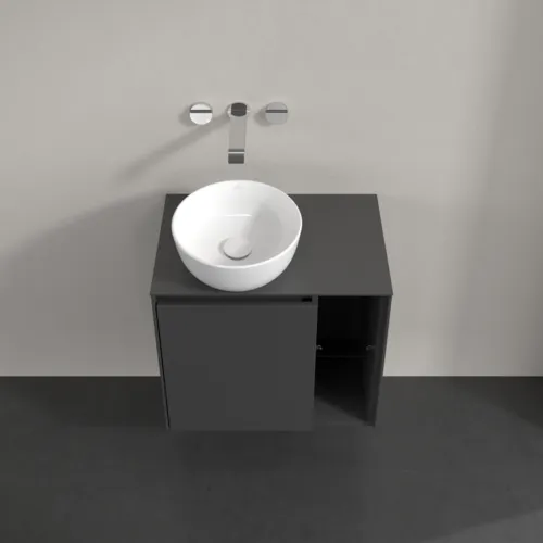 Bild von VILLEROY BOCH Collaro Waschbeckenunterschrank, mit Beleuchtung, 1 Tür, 600 x 548 x 380 mm, Graphite / Graphite #C152B0VR