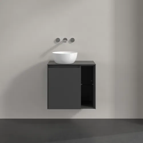 Bild von VILLEROY BOCH Collaro Waschbeckenunterschrank, mit Beleuchtung, 1 Tür, 600 x 548 x 380 mm, Graphite / Graphite #C152B0VR