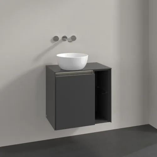 Bild von VILLEROY BOCH Collaro Waschbeckenunterschrank, mit Beleuchtung, 1 Tür, 600 x 548 x 380 mm, Graphite / Graphite #C152B0VR