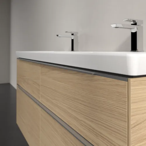 Bild von VILLEROY BOCH Subway 3.0 Waschbeckenunterschrank, mit Beleuchtung, 4 Auszüge, 1272 x 576 x 478 mm, Nordic Oak #C568L0VJ