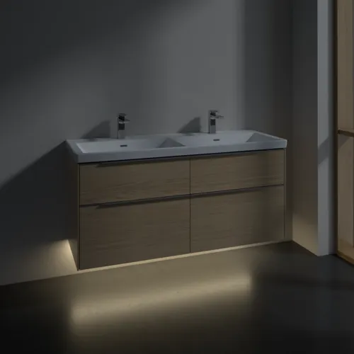 Bild von VILLEROY BOCH Subway 3.0 Waschbeckenunterschrank, mit Beleuchtung, 4 Auszüge, 1272 x 576 x 478 mm, Nordic Oak #C568L0VJ