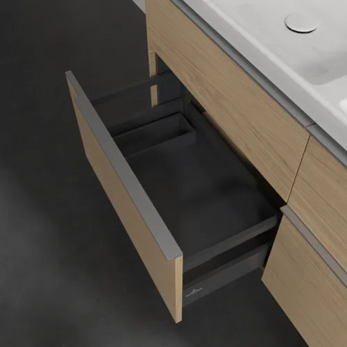 Bild von VILLEROY BOCH Subway 3.0 Waschbeckenunterschrank, mit Beleuchtung, 4 Auszüge, 1272 x 576 x 478 mm, Nordic Oak #C568L0VJ