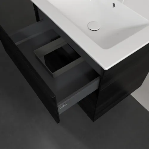 Bild von VILLEROY BOCH Collaro Waschbeckenunterschrank, 2 Auszüge, 611 x 610 x 480 mm, Black Oak #C14300AB
