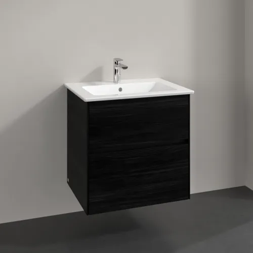 Bild von VILLEROY BOCH Collaro Waschbeckenunterschrank, 2 Auszüge, 611 x 610 x 480 mm, Black Oak #C14300AB